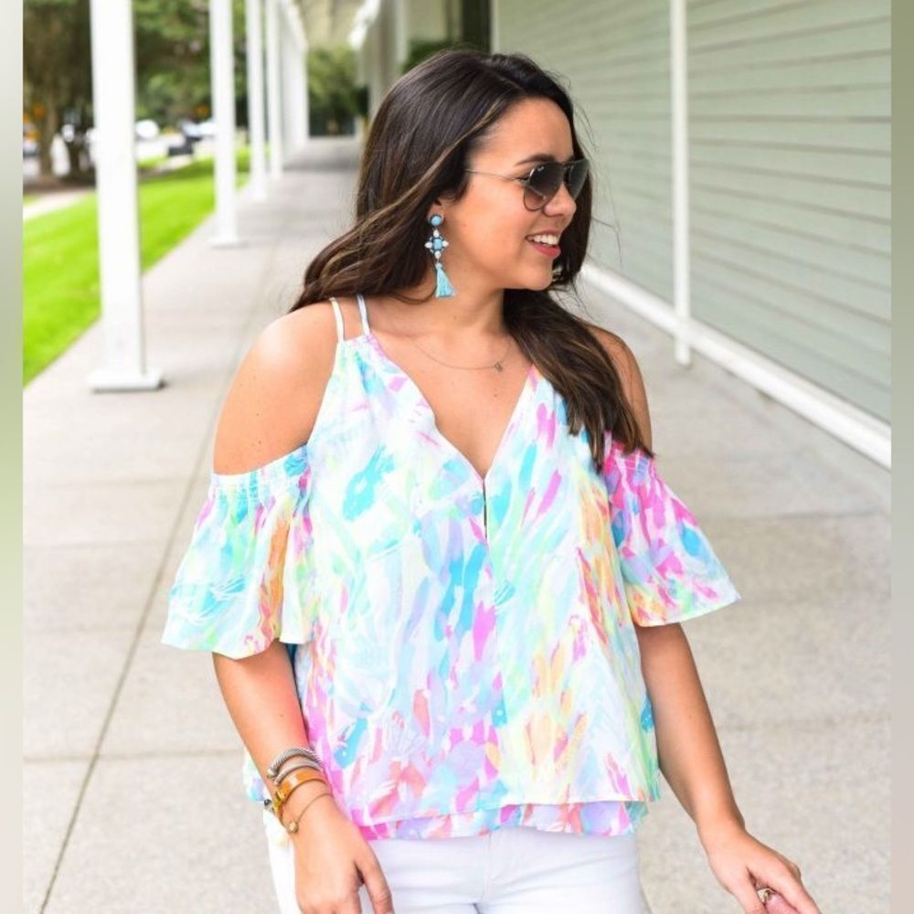 Lilly Pulitzer Multicolor Off-Shoulder Blouse